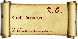 Kindl Orsolya névjegykártya
